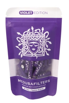 MEDUSA Aktiv-Cellulose-Filter VIOLET EDITION ø 6mm Aktivkohlefilter, 50er Beutel